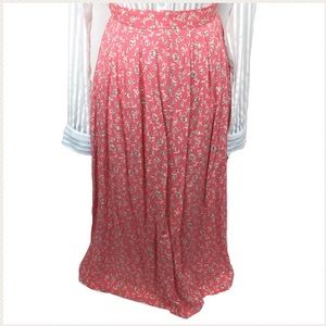 Retro Pink Flower Maxi-skirt.